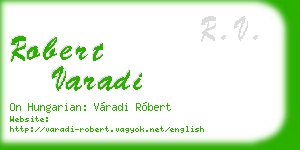 robert varadi business card